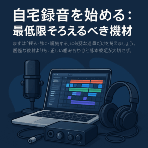 自宅録音を始める：最低限そろえるべき機材